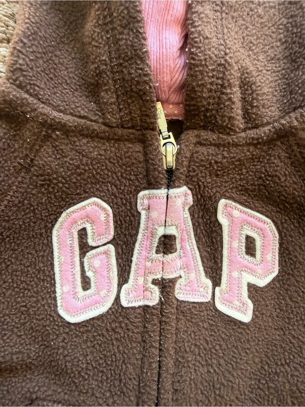 Baby GAP Brown Fleece Full Zip Hoodie 18-24M